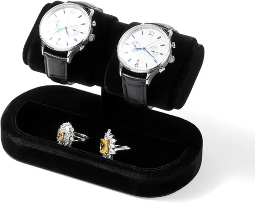 Vista 10 de Oirlv Soporte de exhibición de reloj individual Soporte de reloj de pulsera Negro