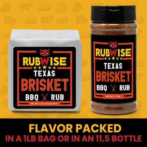 Vista 4 de RubWise Texas Style Brisket Rub, dulce, ahumado y salado, 11.5 onzas