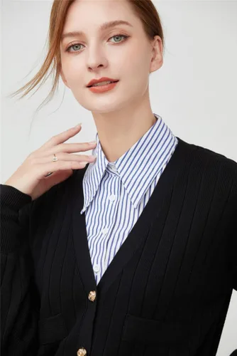 Vista 6 de YEKEYI Cuello Falso de Camisa Cuello Falso Desmontable Puños de Muñeca Puños de Manga Falsa Cuello de Media Camisa
