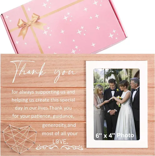 Vista 20 de Regalo de marco de fotos de boda para dama de honor de la novia, despedida de soltera, ducha nupcial para mejores amigas, hermana, mejor amiga - "Él