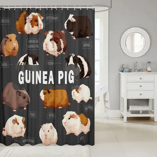 Vista 76 de Feelyou Cortina de ducha con diseño de gato para decoración de baño, bonita cortina de baño para puestos de bañeras, accesorios de baño divertidos