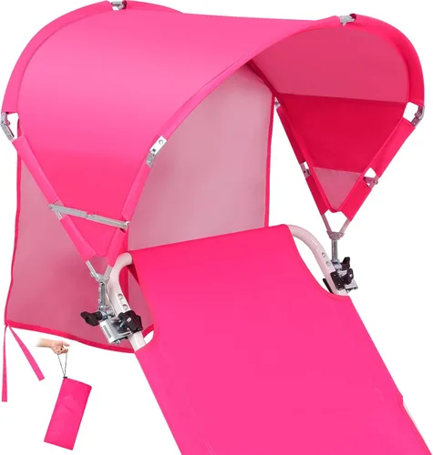 Vista 19 de Toldo universal XL resistente al viento para silla, extra grande plegable UPF 50+ con abrazadera ajustable, se adapta a la mayoría de la playa