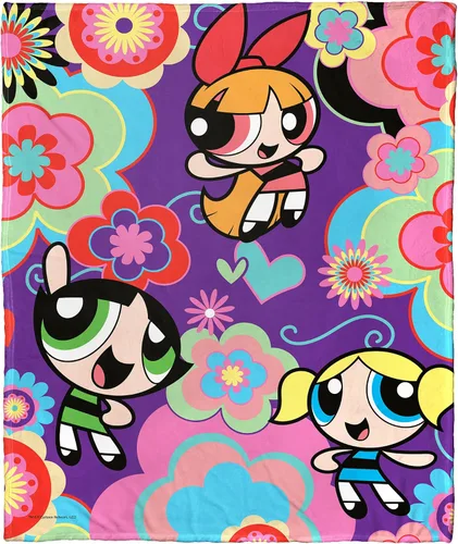 Vista 19 de Northwest Powerpuff - Manta de seda táctil para niñas, 50 x 60 pulgadas, Birthday Bash The Baddie