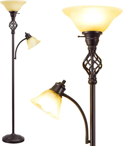Vista 9 de GyroVu Lámpara de pie Torchiere para sala de estar, luz de lectura LED