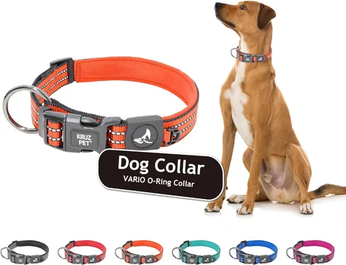 Vista 13 de KZV006-03M Collar de perro reflectante para perros pequeños, medianos y grandes