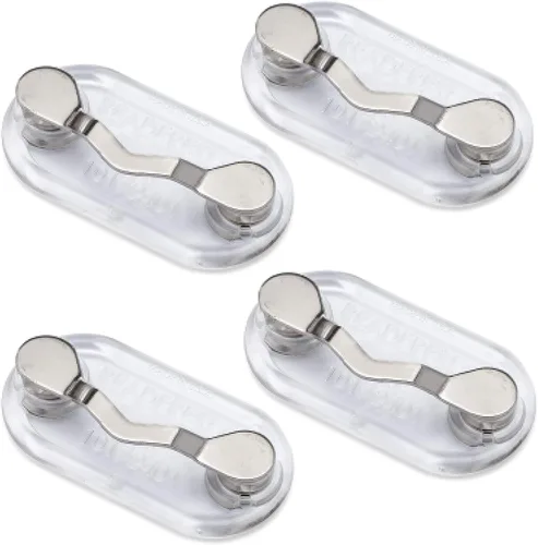 Vista 6 de Readerest Magnetic Eyeglass Holders (4 Pack) Eyewear Clip for Readers & Sunglasses, ID Badge Clip for Conferences, USA Made