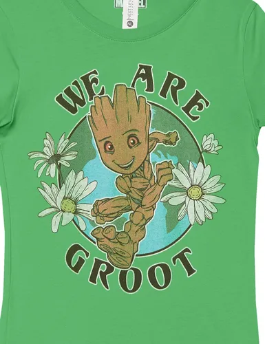 Vista 2 de Marvel Girl's Groot Earth Day T-Shirt