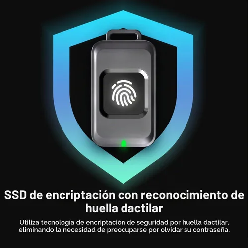 Vista 4 de ADAM ELEMENTS iKlips S USB-C Nano Touch 256 GB Unidad flash externa SSD cifrada por huellas dactilares, almacenamiento portátil para iPhone 15/16/17