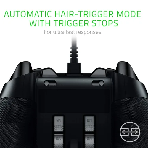 Vista 5 de Razer Wolverine Ultimate Officially Licensed Xbox One Controller 6 Remappable Buttons and Triggers - Interchangeable Thumbsticks and D-Pad - For PC