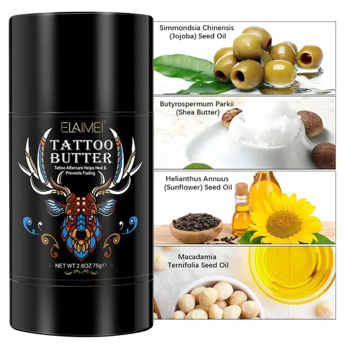 Vista 7 de Tattoo Aftercare Butter Balm, Tatuaje Bálsamo de Color Mejora, Tatuaje Bálsamo Iluminador y Mejoramiento, Tatuaje Cuidado Curativo Bálsamo, Tatuaje