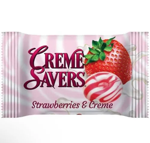 Vista 3 de Creme Savers - Caramelo duro de fresas y naranjas 12 onzas en total, 4 bolsas