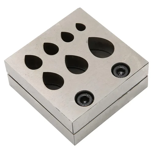 Vista 3 de Juego de cortadores de disco de perforación 45 herramientas de acero en forma de gota para hacer joyas, herramientas de formación de perforaciones