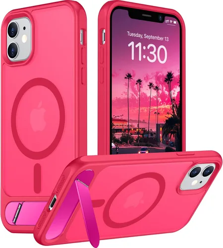 Vista 264 de Funda para iPhone 11 con compatibilidad magnética, [Soporte invisible incorporado][Compatible con MagSafe]
