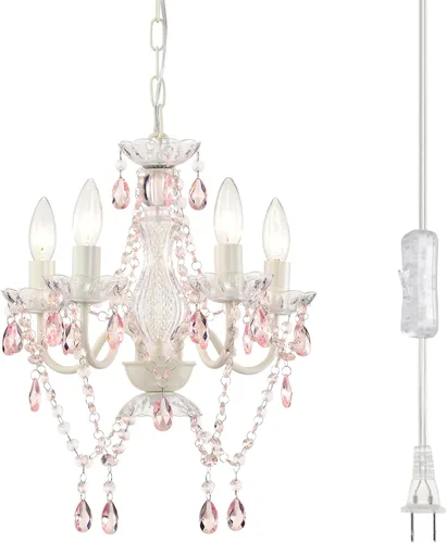 Vista 11 de Alighting Candelabro pequeño negro con 4 luces para enchufar, candelabros de cristal para comedor