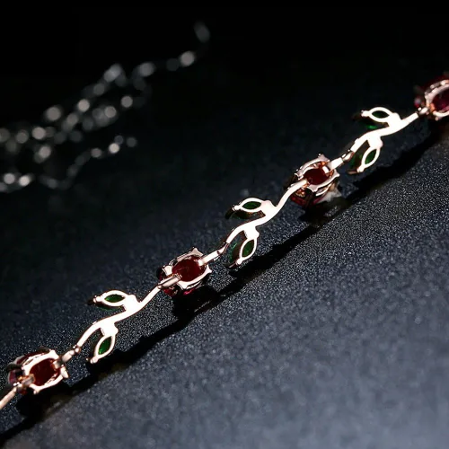 Vista 5 de FEDONA Brazalete con colgantes bañado en oro, plata fina, piedras estilo diamante, aleación, Multicolor, AMZ611152280