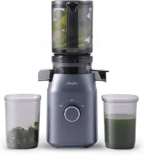 Vista 8 de Máquinas exprimidoras, exprimidor de prensa en frío con canal de alimentación grande de 4.3 pulgadas para frutas y verduras enteras, máquina Negro