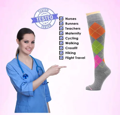 Vista 51 de Dr. Motion 3 pares de calcetines terapéuticos de compresión graduada para mujer