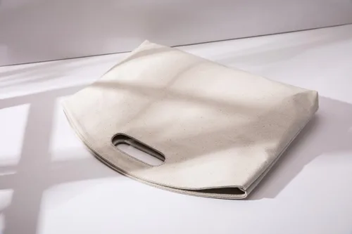Vista 9 de Maletín para laptop de 14 pulgadas para mujer Beige/Lona