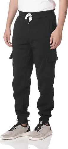 Vista 2 de Southpole Men's Active Fleece & Tech Woven Cargo Jogger Pants