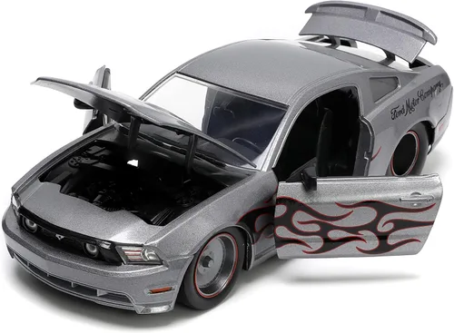 Vista 6 de Jada Toys Big Time Muscle 1:24 2010 Ford Mustang GT - Coche fundido a presión, juguetes para niños y adultos
