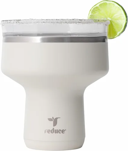 Vista 30 de Reduce Saltini - Vaso de cóctel de 16 onzas, vaso aislado de margarita con tapa, mantiene las bebidas frías durante 10 horas, alternativa al vaso
