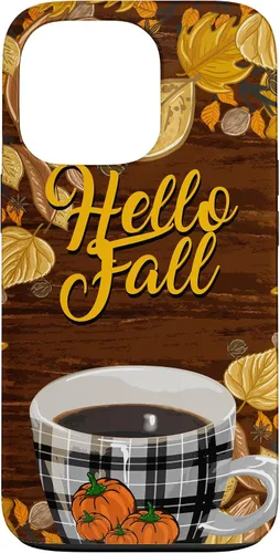 Vista 10 de Funda para iPhone 16 Hello Fall Leaves Coffee Cup Pumpkin Autumn Thanksgiving Case