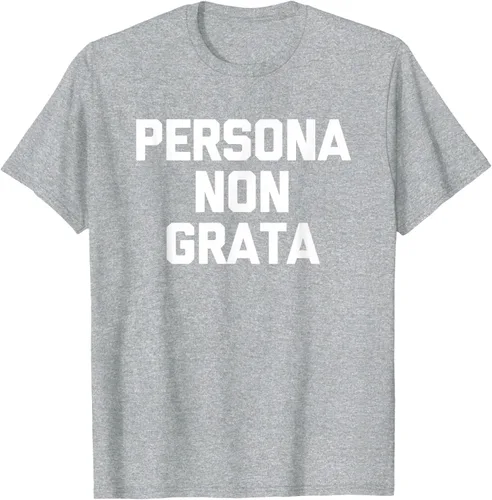 Vista 34 de Persona Non Grata - Divertida camiseta sarcástica con frase sarcástica, Negro