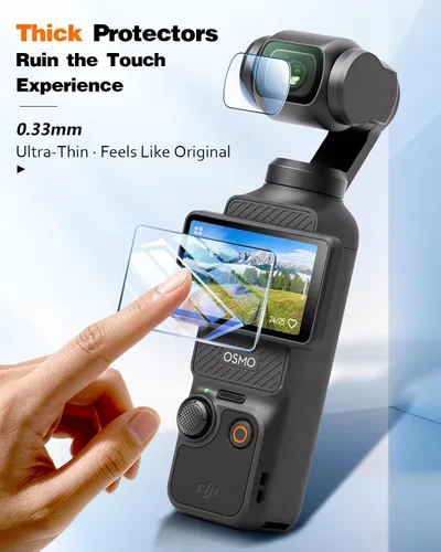 Vista 4 de LK 2+2 para DJI Osmo Pocket 4/3/X Muse Protector de pantalla Transparente