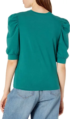 Vista 2 de The Drop Women's Mariko Puff-Sleeve Crew-Neck Stretch Jersey T-Shirt