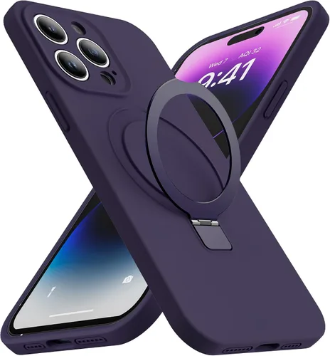 Vista 12 de Funda diseñada para iPhone 11 con soporte magnético invisible Compatible con Mag-Safe, a prueba de caídas de grado militar, a prueba de golpes