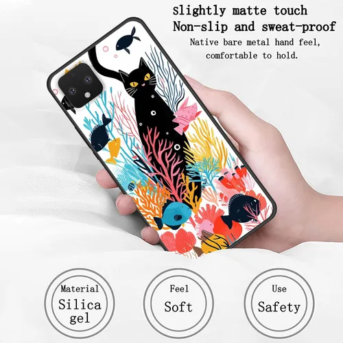Vista 398 de Funda delgada para Google Pixel 4 XL, funda delgada de silicona de TPU suave a prueba de golpes para Google Pixel 4 XL, astronauta Galaxy
