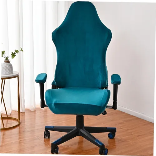 Vista 9 de Zerodeko 1 juego de funda para silla de juegos para computadora de forro polar plateado