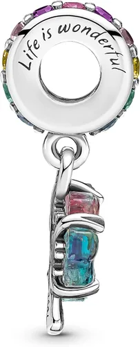 Vista 3 de PANDORA Colgante de cristal de Murano de árbol de unión, Vidrio, Circonita Cúbica