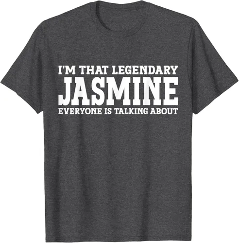 Vista 30 de Jasmine Personal Name - Camiseta divertida de jazmín para mujer y niña, Negro