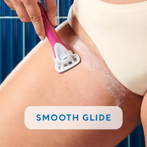 Vista 6 de Afeitadora Schick Hydro Silk TrimStyle con recortadora de bikini para mujeres Afeitadora de bikini 2 en 1 para mujeres y recortadora para vello