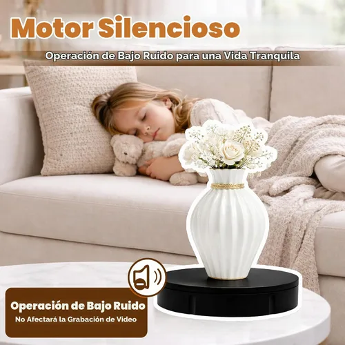 Vista 5 de Prolee Plataforma Giratoria de 360 Grados de 12 Pulgadas, Capacidad de 350 Libras para Fotografía, Resistente, Plataforma de Exhibición con Control