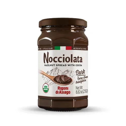 Vista 7 de Nocciolata Crema de avellanas orgánica clásica, 8.82 onzas