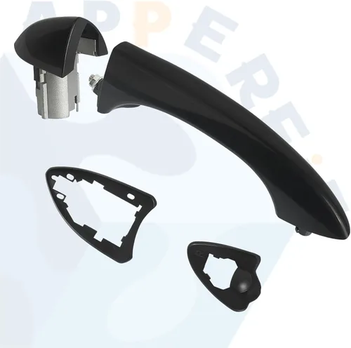 Vista 3 de APPERFiT Manija de puerta exterior lisa negra para panel de puerta delantera o trasera lado derecho del pasajero Compatible con BMW X5 E53 2000-2006