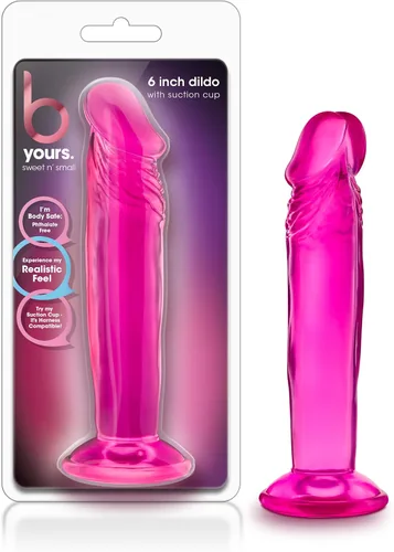Vista 9 de Blush B Yours Sweet n Small - Consolador realista de 6 pulgadas con ventosa - Azul - Pene del punto G para pegging, estimulación anal y vaginal
