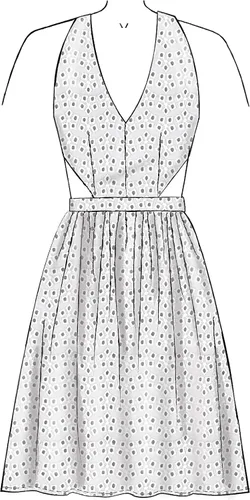 Vista 5 de McCall's Patterns McCall's - Vestido halter para mujer, tallas 12-20, patrón de costura, color blanco