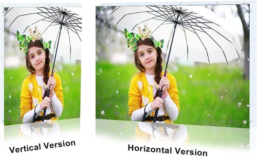 Vista 3 de Paquete de regalo de 5 marcos de fotos de acrílico premium 4x6, marco de escritorio magnético de pie transparente de doble cara, el mejor regalo