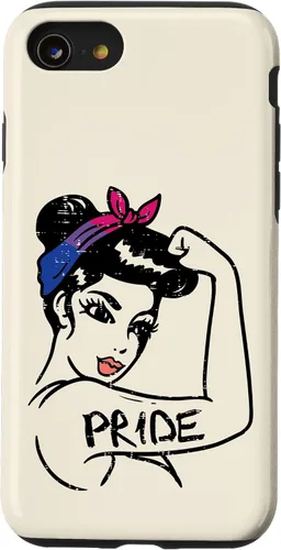 Vista 13 de Funda de regalo para iPhone 14 con bandera LGBTQ de orgullo bisexual e irrompible para mujer fuerte