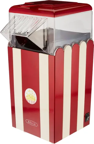 Vista 3 de BELLA 13554 Máquina para hacer palomitas de maíz de aire caliente, rojo y blanco