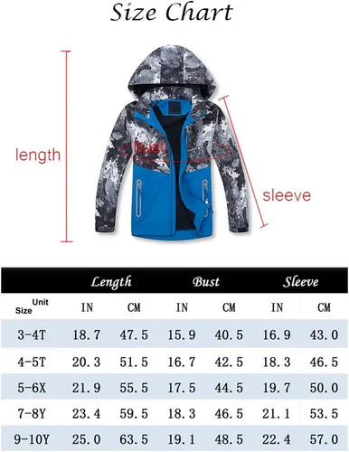 Vista 6 de Mallimoda Chaqueta impermeable con capucha para niños con cremallera