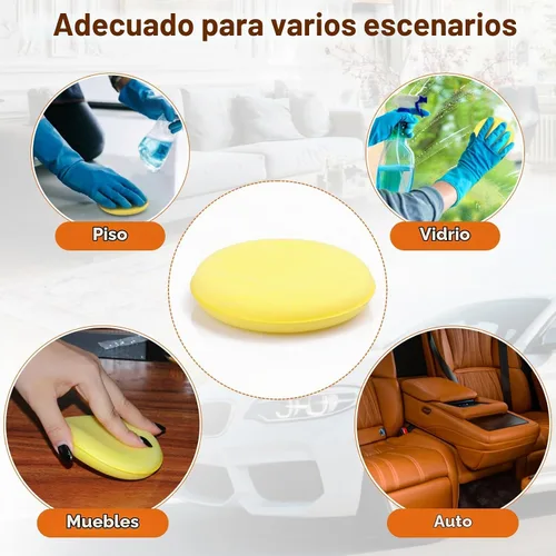 Vista 6 de PSLER 24 almohadillas aplicadoras de cera para automóvil, almohadillas
