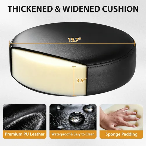 Vista 5 de Nova Microdermabrasion Taburete giratorio con ruedas, taburete giratorio ajustable para dibujar tatuajes, silla de oficina para barra de masaje