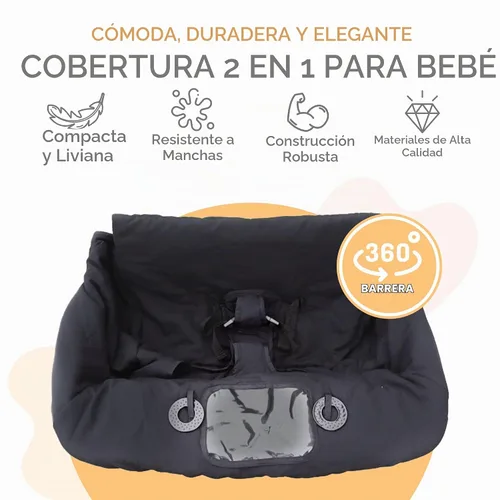 Vista 2 de Binxy Baby Funda para silla alta 2 en 1 y funda para carrito de compras para bebé, funda cómoda para carrito de comestibles, funda de carrito