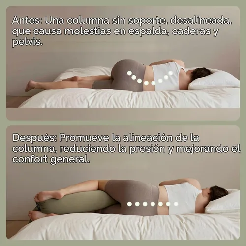 Vista 7 de bbhugme Almohada de embarazo, oliva polvoriento, firmeza y forma ajustables Oliva polvorienta