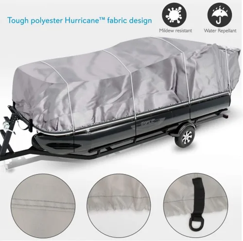 Vista 2 de Pyle PCVHP442, funda impermeable para pontón, tela de calidad naval 300 denier poliéster. Funda duradera, protege contra todo tipo de agua. Se