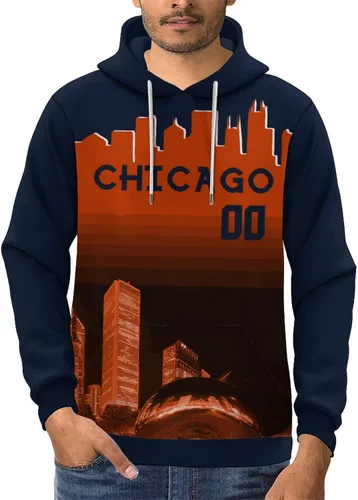 Vista 80 de Custom Football Hoodies City Night Skyline Personalized Sweatshirt Name Number Fan Gift Pullover for Men Women Youth